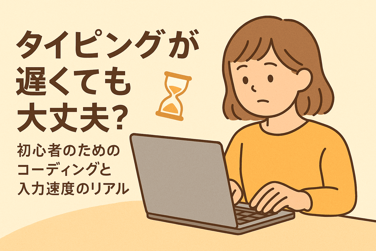 タイピングが遅くても大丈夫?初心者のためのコーディングと入力速度のリアル